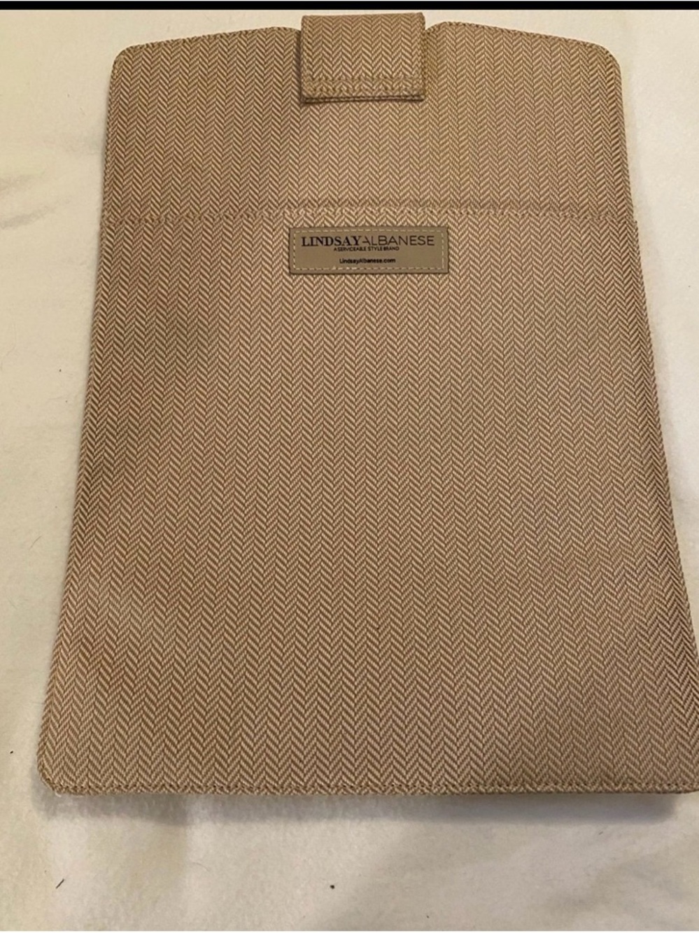 Tan Chevron Laptop Sleeve for Women